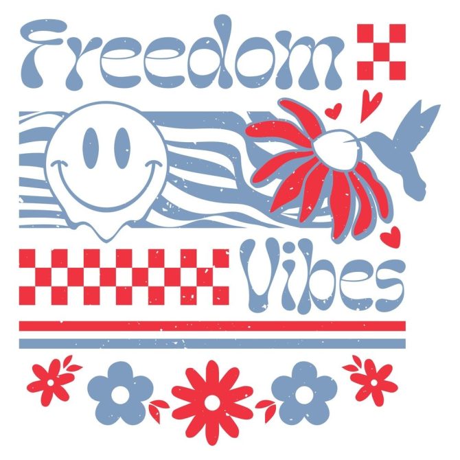 Women's Freedom Vibes Boyfriend Fit T-Shirt - White - Image 3