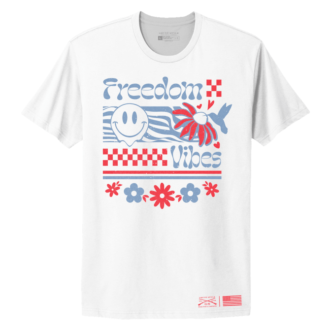 Women's Freedom Vibes Boyfriend Fit T-Shirt - White - Image 2