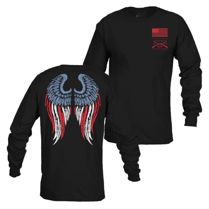 Women's Freedom Angel Long Sleeve - Black