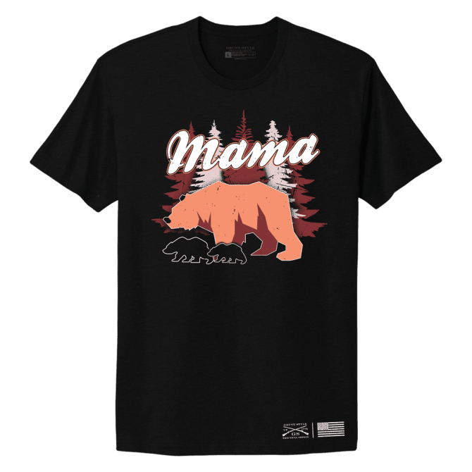 Women's Mama Bear Boyfriend Fit T-Shirt - Black - Image 2