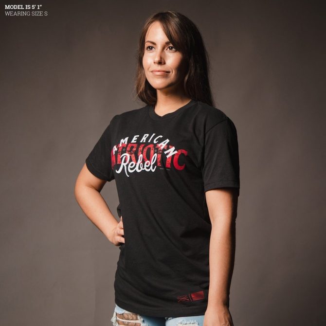 Women's American Rebel Boyfriend T-Shirt - Black - Image 5