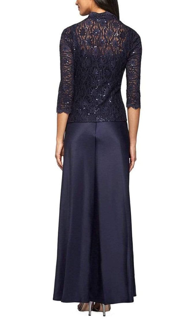 1121198 Lace and Chiffon Dress with Lace Jacket - Image 6