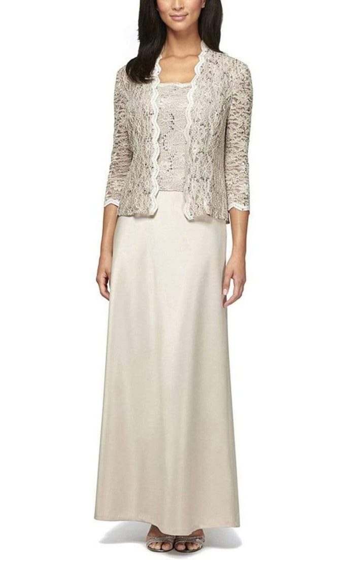 1121198 Lace and Chiffon Dress with Lace Jacket - Image 7