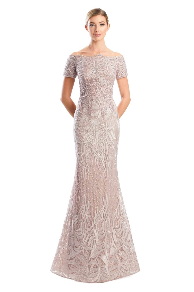 Off the Shoulder Formal Sheath Gown