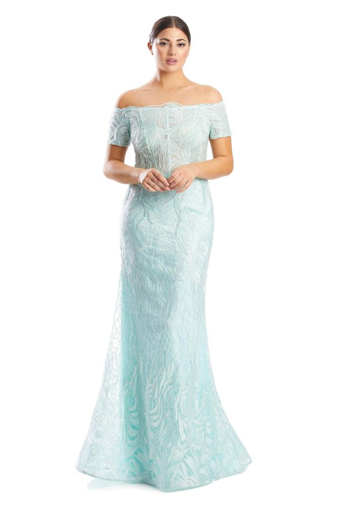 Off the Shoulder Formal Sheath Gown - Image 2