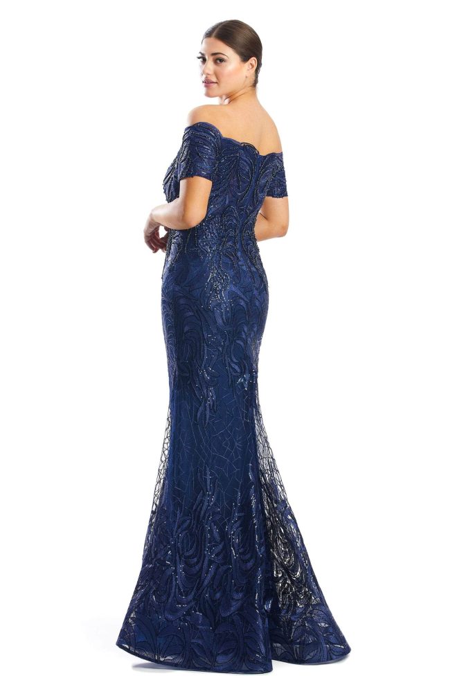 Off the Shoulder Formal Sheath Gown - Image 3