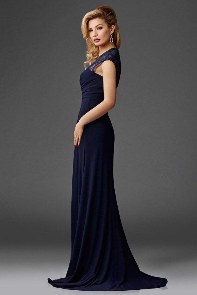 M6412 Embellished V Neck Evening Gown - Image 2