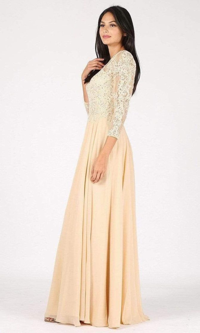 6909 Embellished Scoop A-Line Dress - Image 3