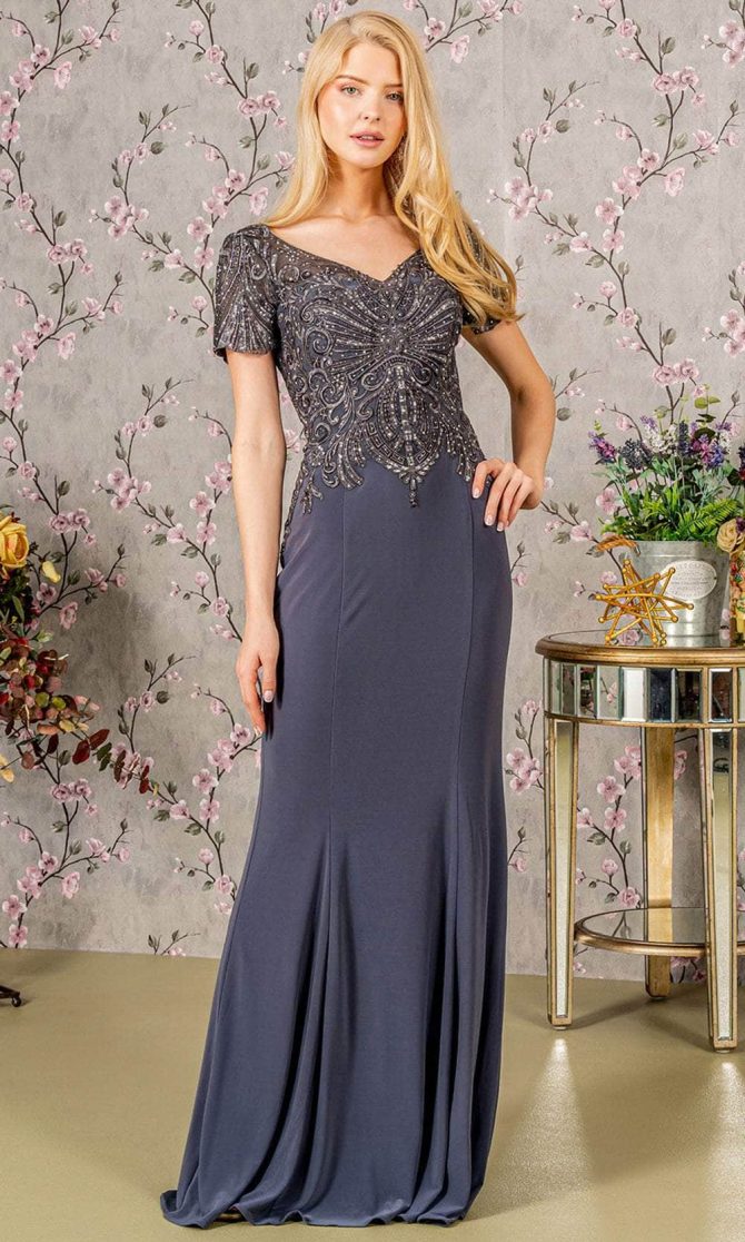 V-Neck Sheath Formal Dress - Image 5