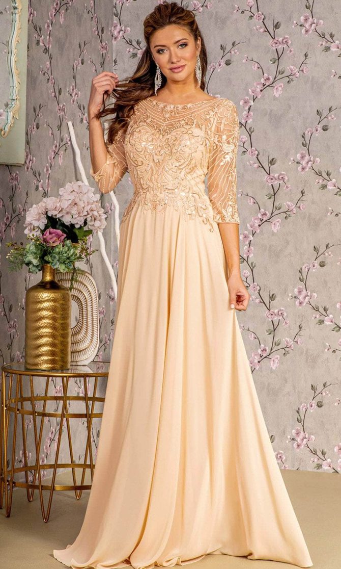 Sequin Embroidery Formal Dress