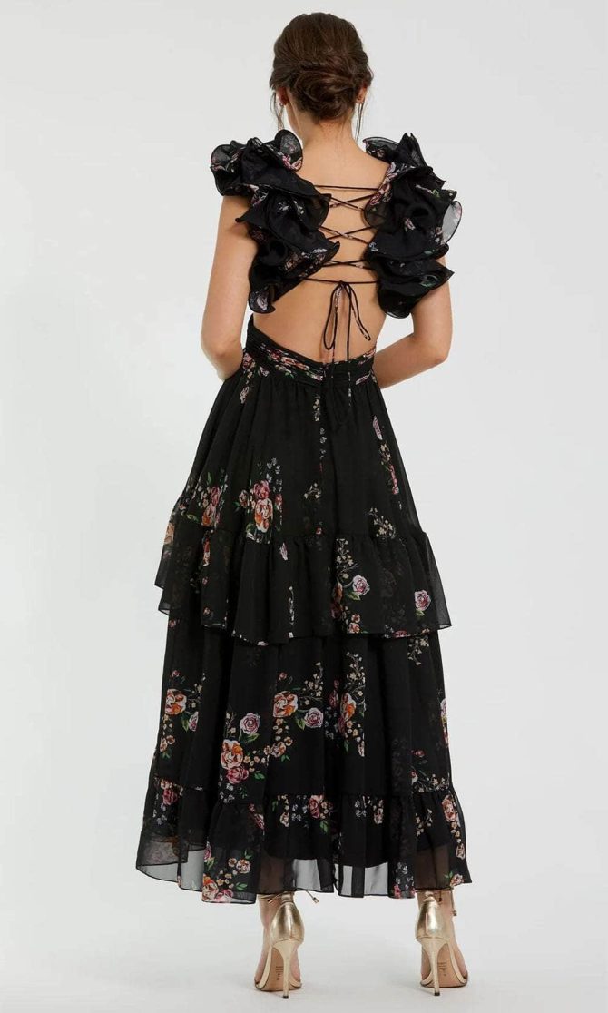 Side Cutout V-Neck Prom Gown - Image 2