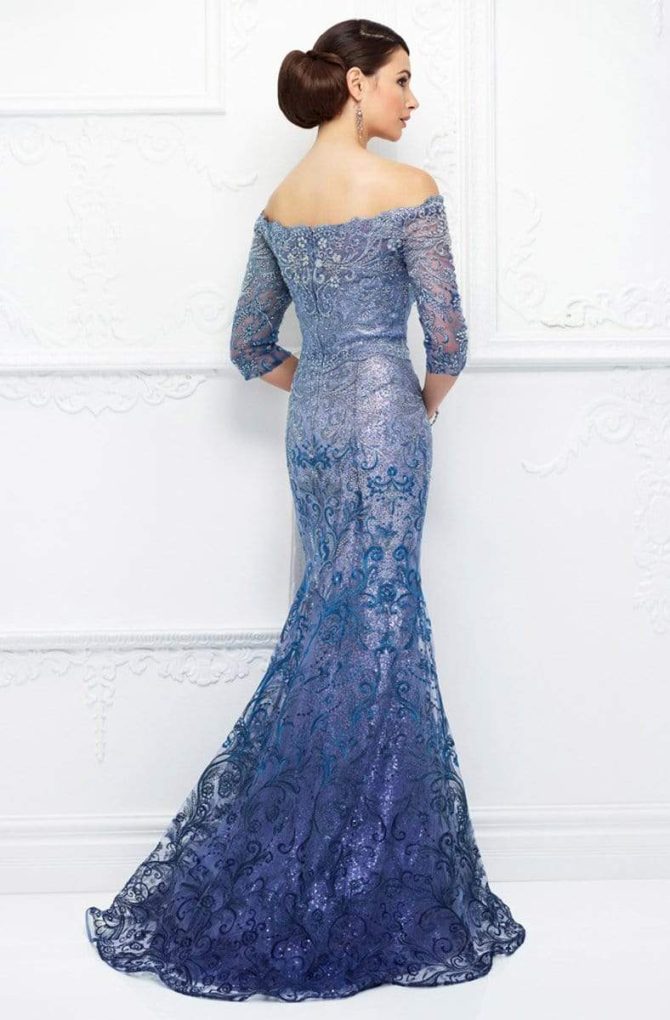 118D07 Ombre Sequined Tulle Mother of the Groom Gown - Image 2