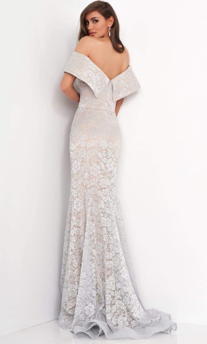 02905 Off-Shoulder Lace Mermaid Evening Dress - Image 2