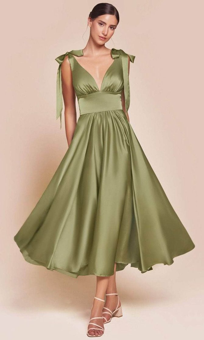 Tea Length A-Line Dress - Image 7