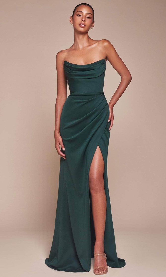 Strapless Scoop Neckline Prom Dress - Image 2