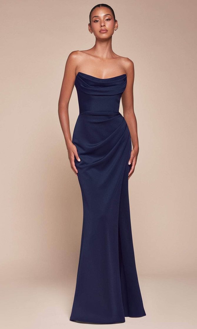 Strapless Scoop Neckline Prom Dress - Image 3