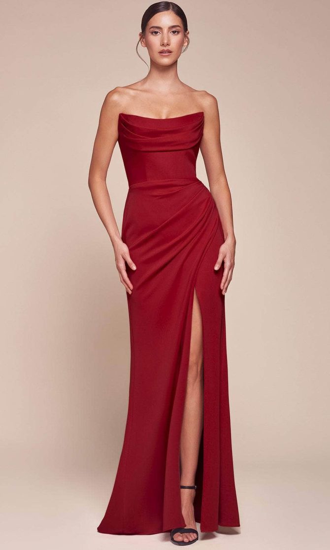 Strapless Scoop Neckline Prom Dress - Image 4