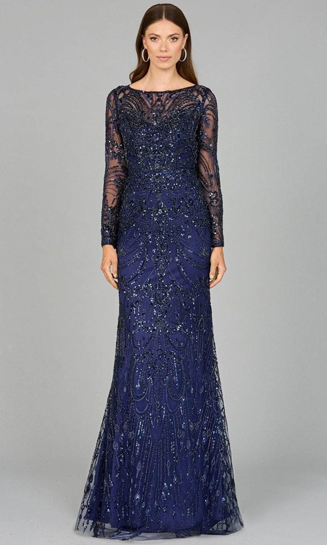 Beaded Lace Evening Dress - Image 5