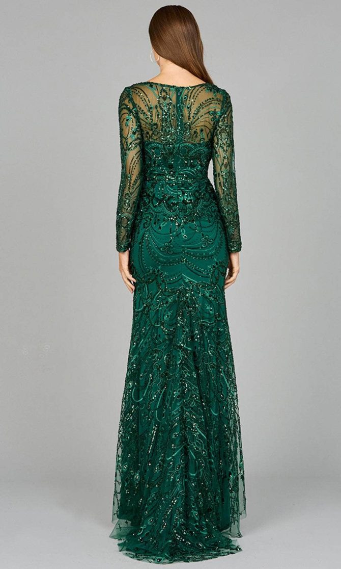 Beaded Lace Evening Dress - Image 4