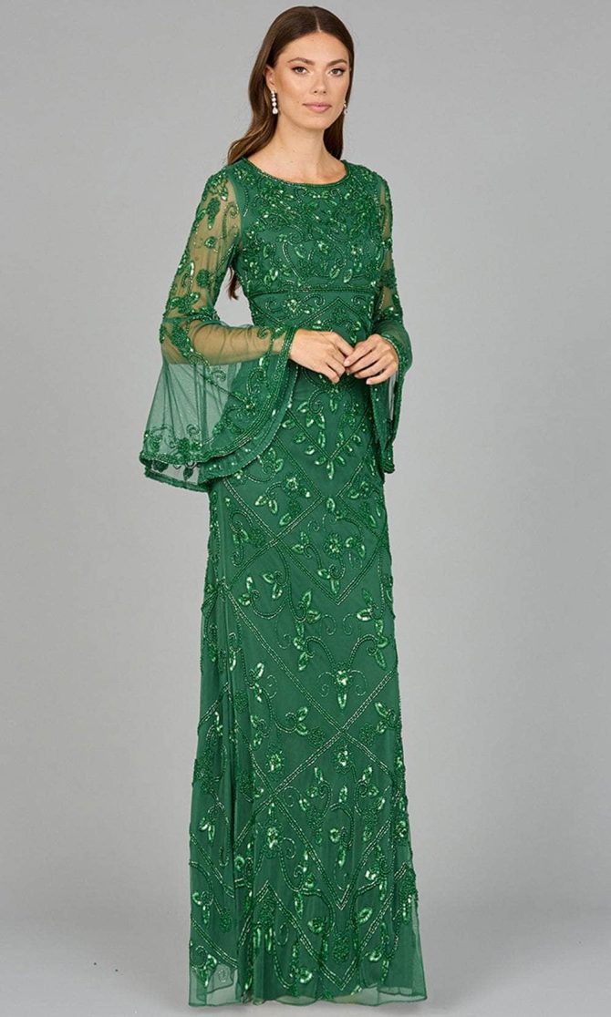 Bell Sleeve Evening Dress - Image 3