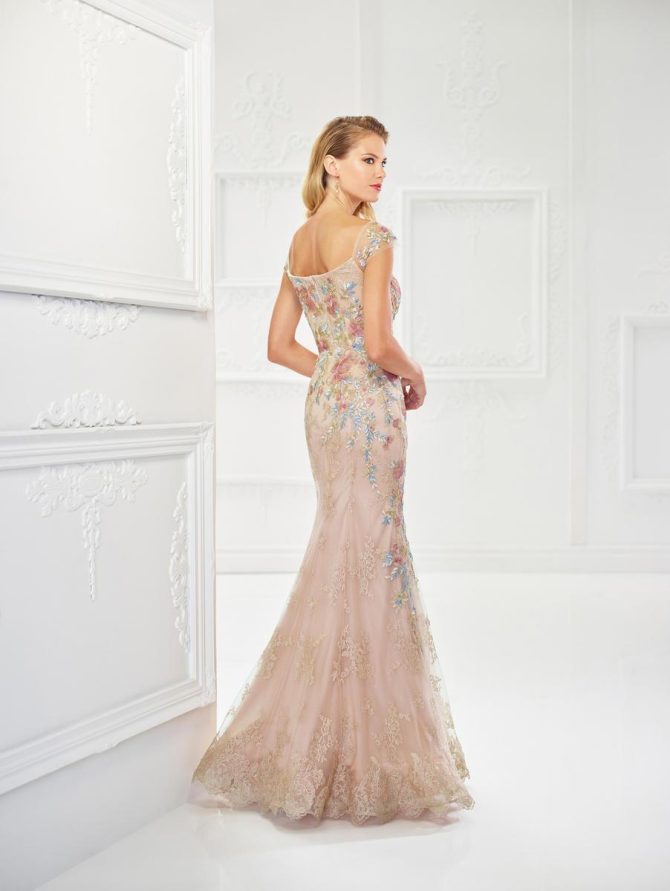 118966 Floral Embroidered Lace and Tulle Gown - Image 2