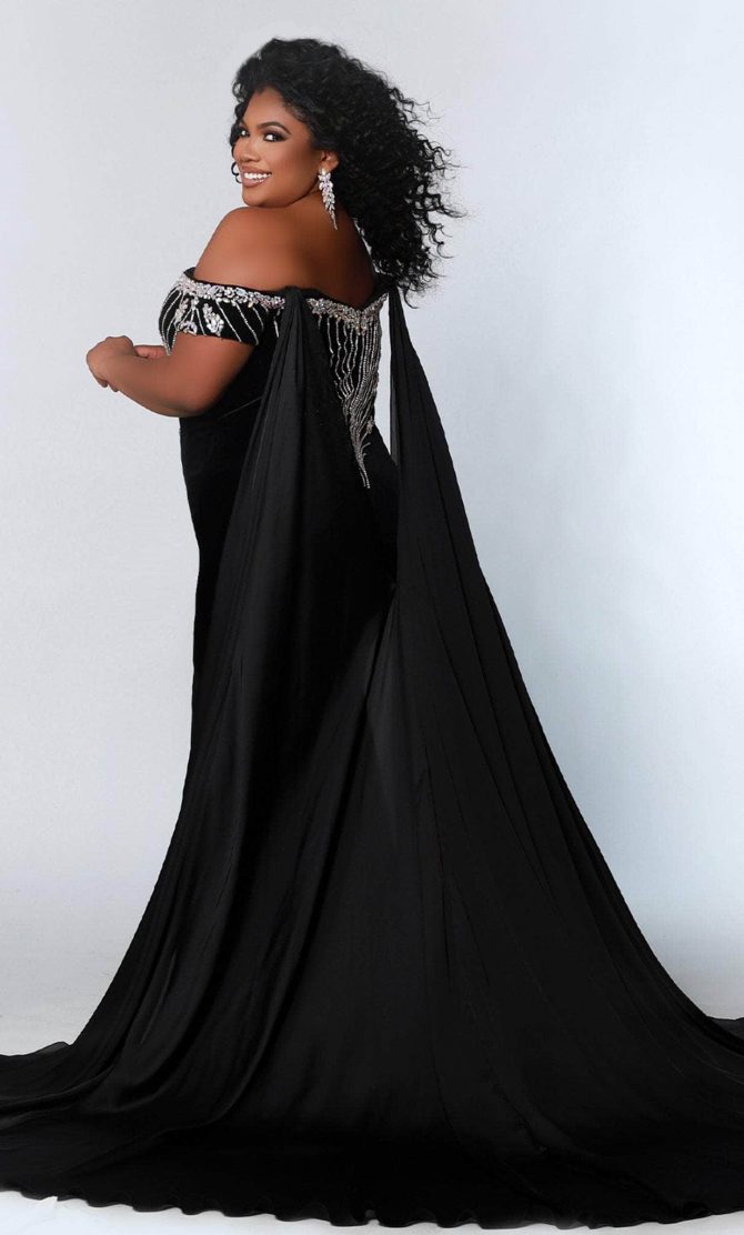 JK2202 Plunging V-neck Evening Gown - Image 2