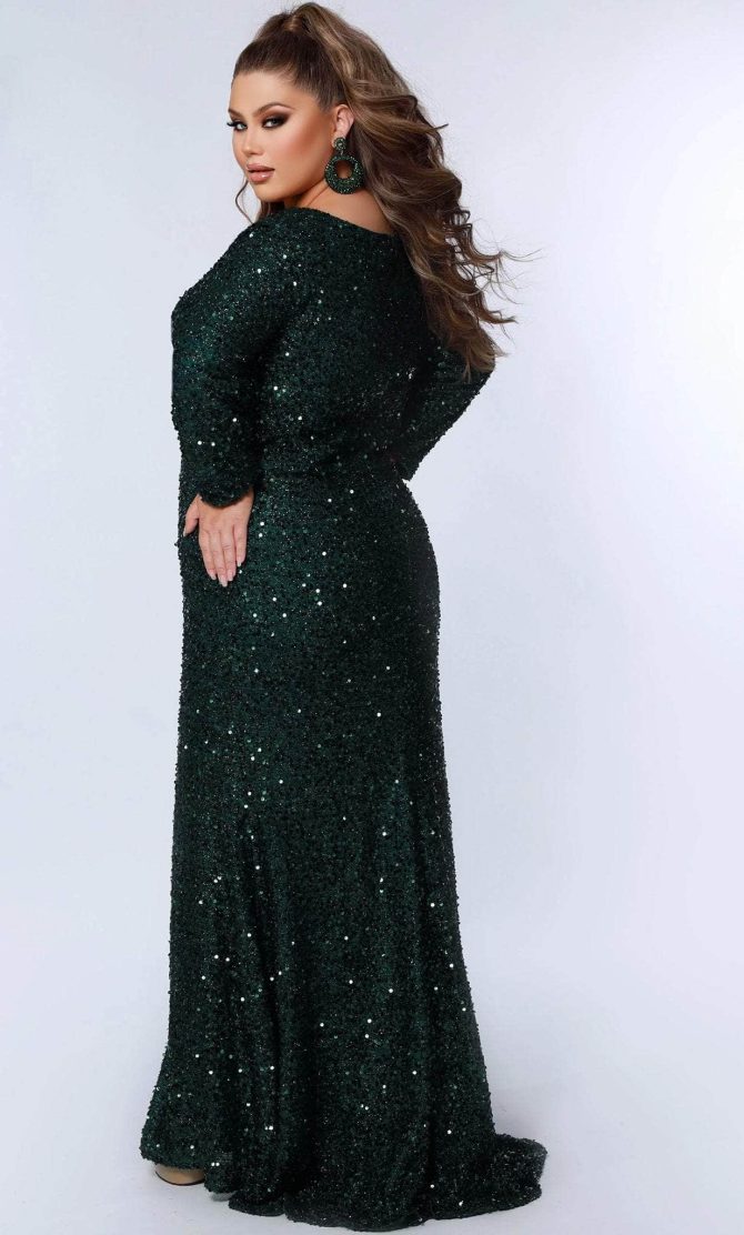 SC7320 Scoop Sequin Evening Dress - Image 8